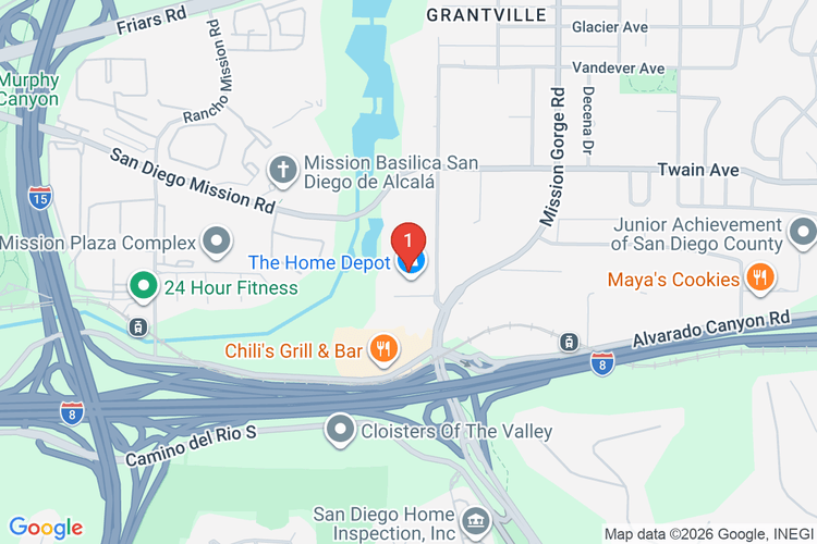 Map showing HOME DEPOT #6634 location