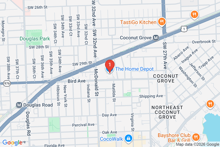 Map showing HOME DEPOT #6856 location