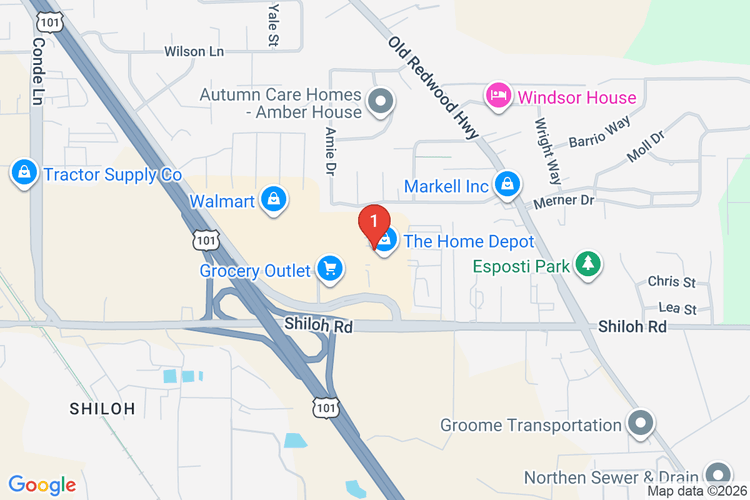 Map showing HOME DEPOT #6667 location