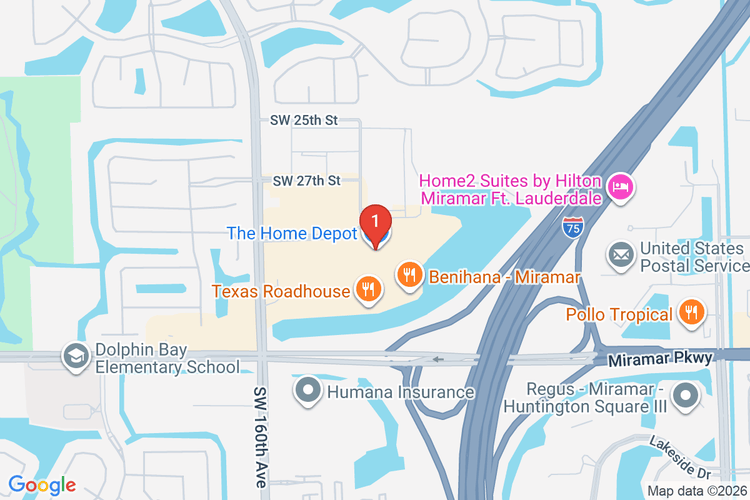 Map showing HOME DEPOT #6353 location