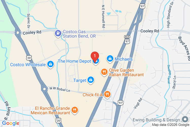 Map showing HOME DEPOT #4008 location