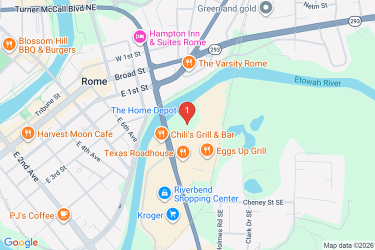 Map showing HOME DEPOT #0139 location