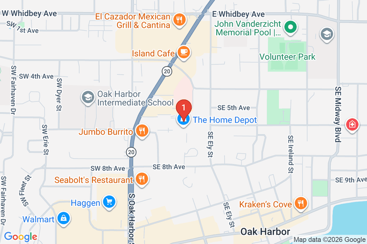 Map showing HOME DEPOT #8563 location