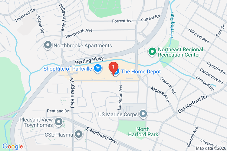Map showing HOME DEPOT #2577 location