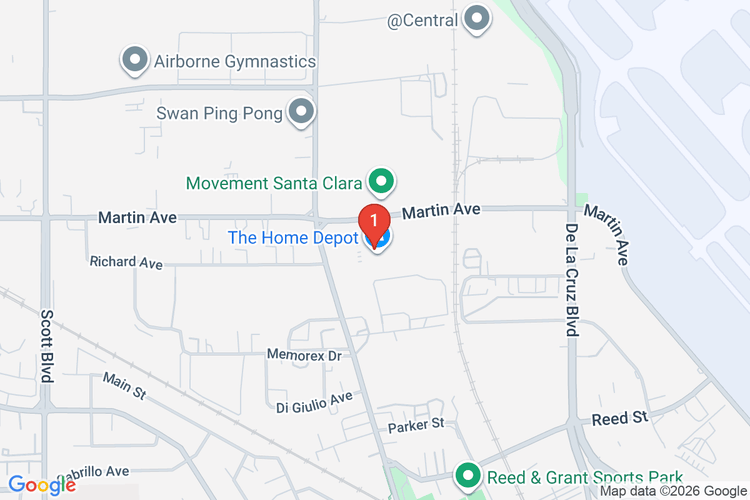 Map showing HOME DEPOT #0630 location