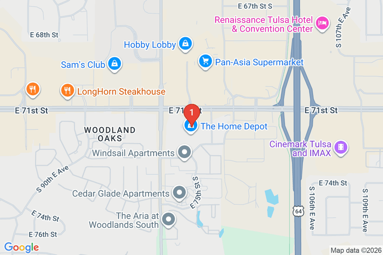 Map showing HOME DEPOT #3903 location