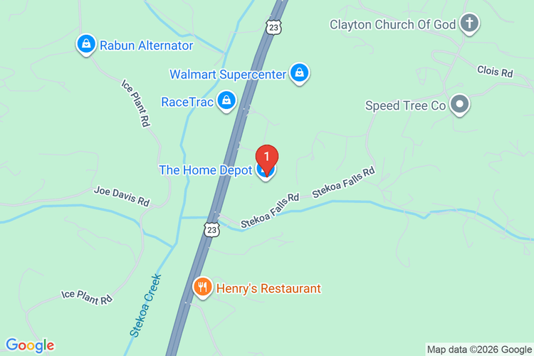 Map showing HOME DEPOT #8412 location