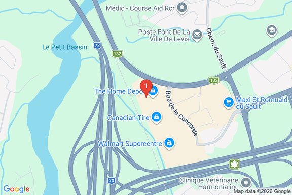 Map showing HOME DEPOT CAN #7189 location