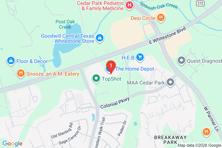Map showing HOME DEPOT #6585 location