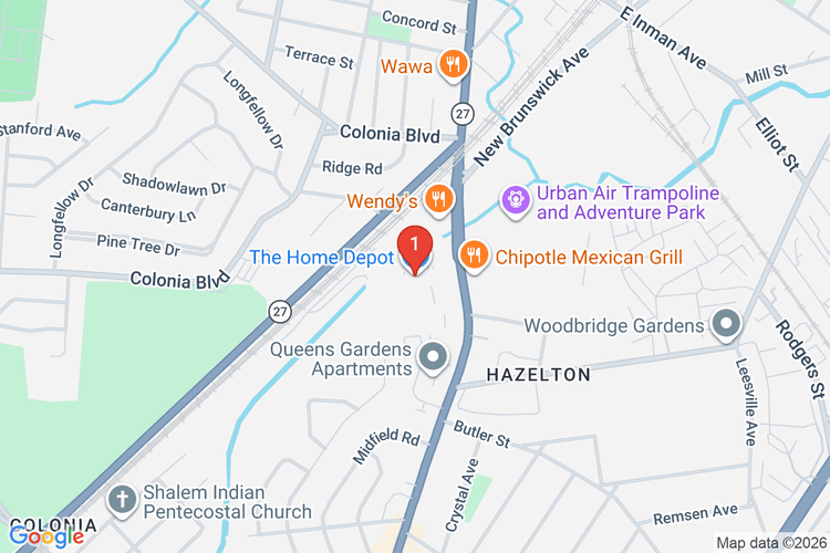 Map showing HOME DEPOT #0981 location