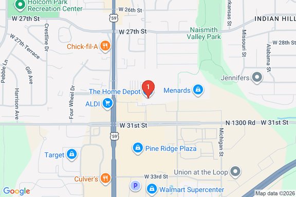 Map showing HOME DEPOT #2211 location