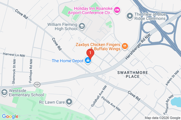 Map showing HOME DEPOT #4609 location
