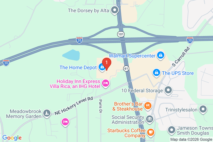 Map showing HOME DEPOT #6861 location