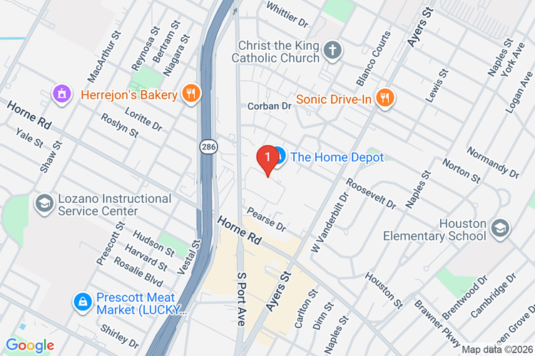 Map showing HOME DEPOT #6584 location