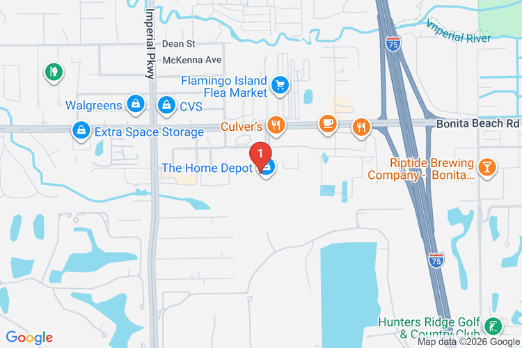 Map showing HOME DEPOT #6373 location