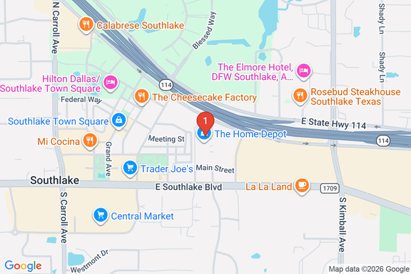 Map showing HOME DEPOT #0587 location