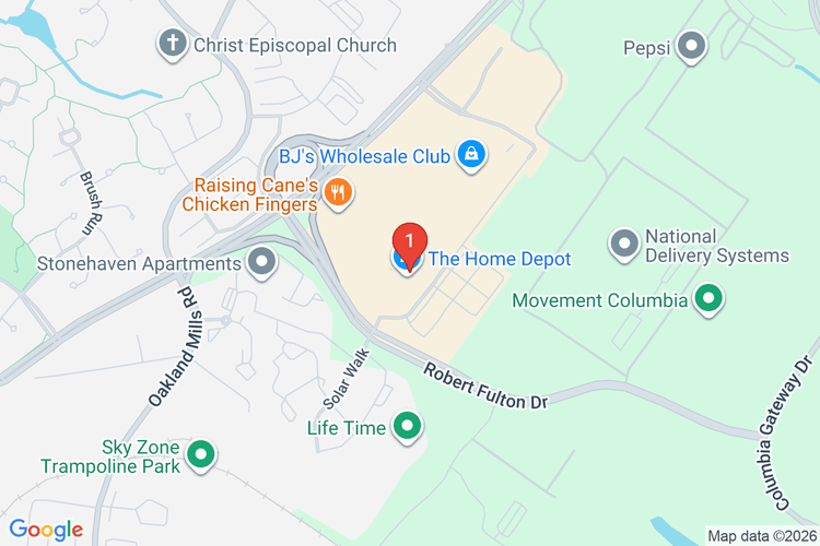 Map showing HOME DEPOT #2575 location