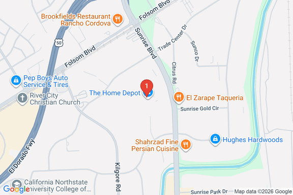 Map showing HOME DEPOT #0652 location