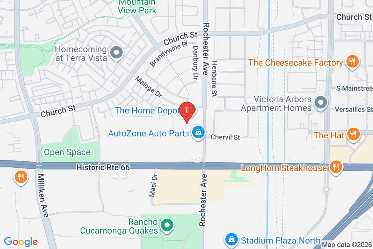 Map showing HOME DEPOT #0645 location
