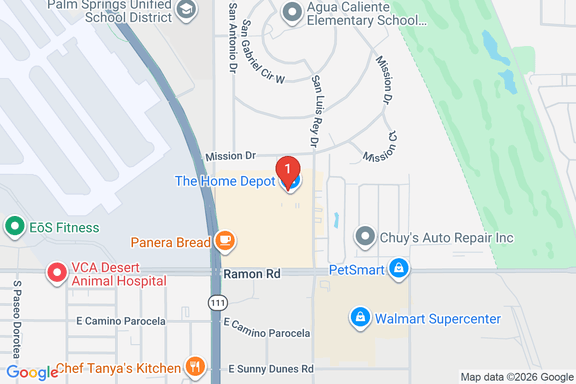 Map showing HOME DEPOT #8526 location