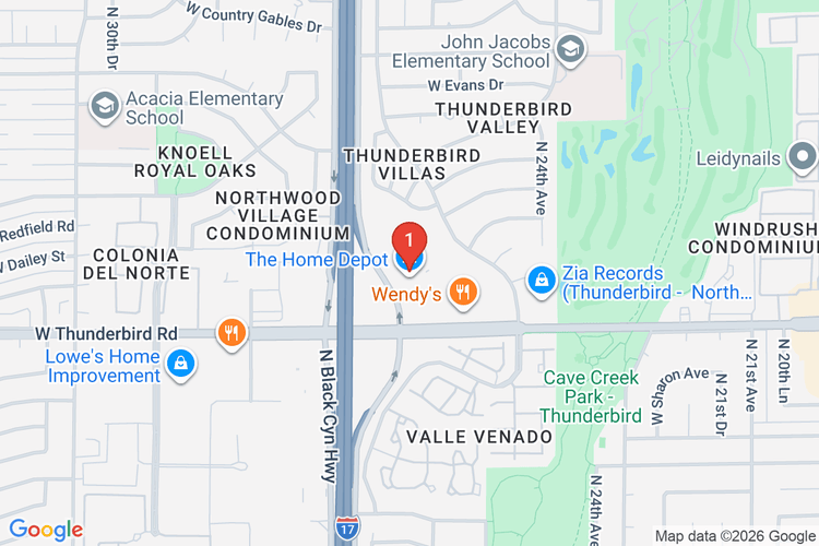 Map showing HOME DEPOT #0468 location