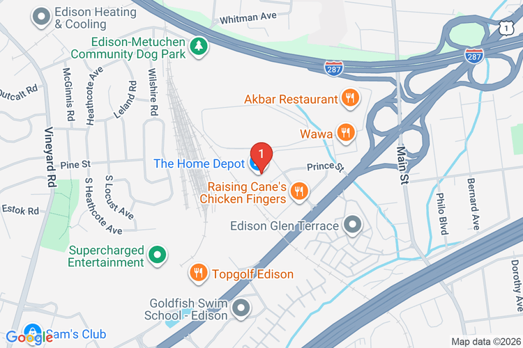 Map showing HOME DEPOT #0944 location