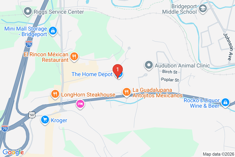 Map showing HOME DEPOT #8433 location