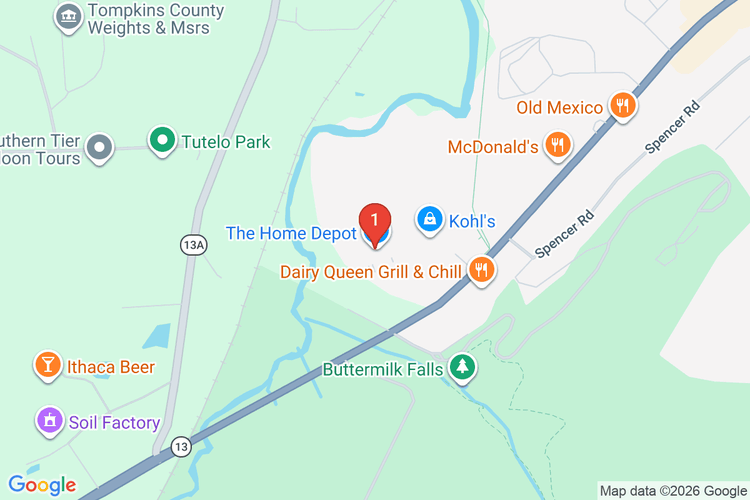 Map showing HOME DEPOT #6155 location