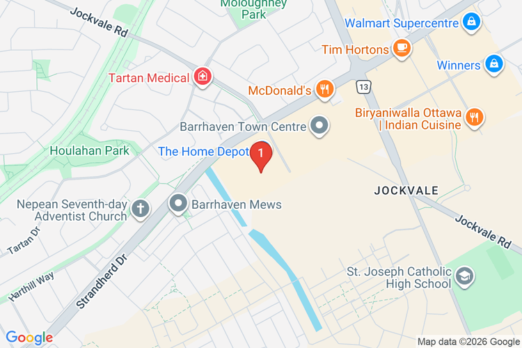 Map showing HOME DEPOT CAN #7079 location