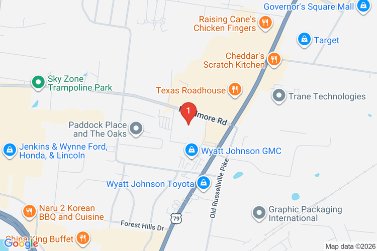 Map showing HOME DEPOT #0726 location