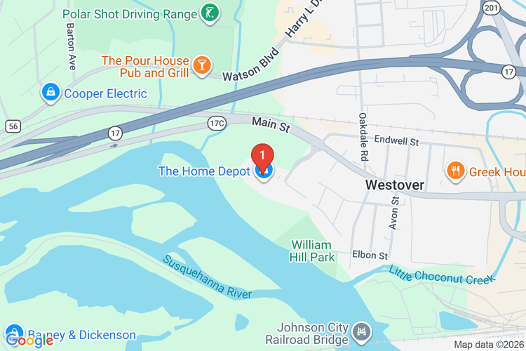 Map showing HOME DEPOT #1252 location