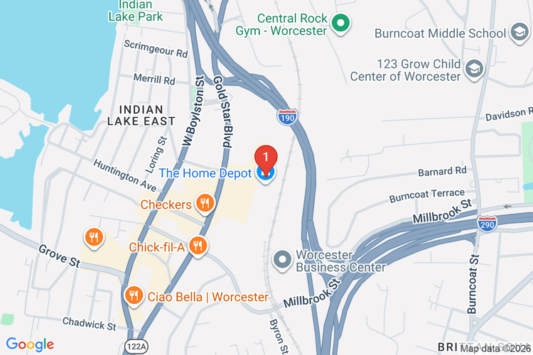 Map showing HOME DEPOT #2684 location