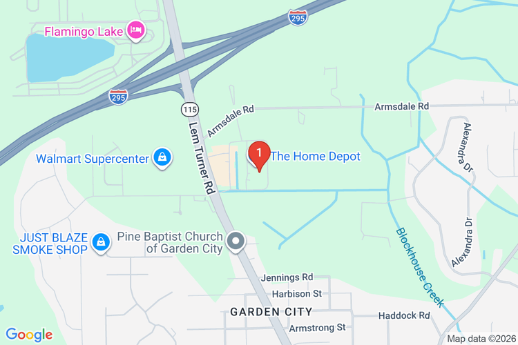 Map showing HOME DEPOT #6351 location