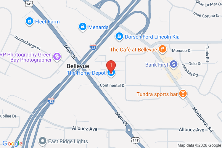Map showing HOME DEPOT #4915 location