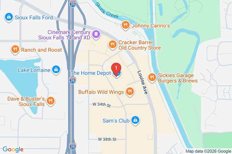 Map showing HOME DEPOT #4301 location