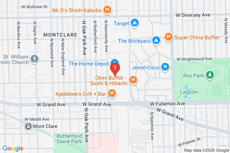 Map showing HOME DEPOT #1903 location