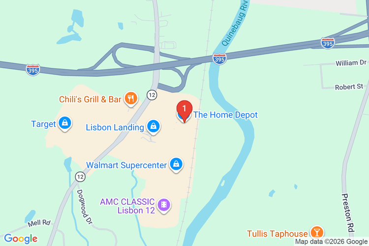 Map showing HOME DEPOT #6221 location