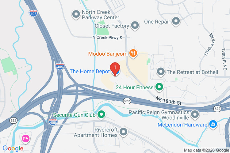 Map showing HOME DEPOT #4712 location