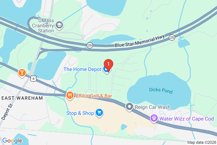 Map showing HOME DEPOT #2613 location