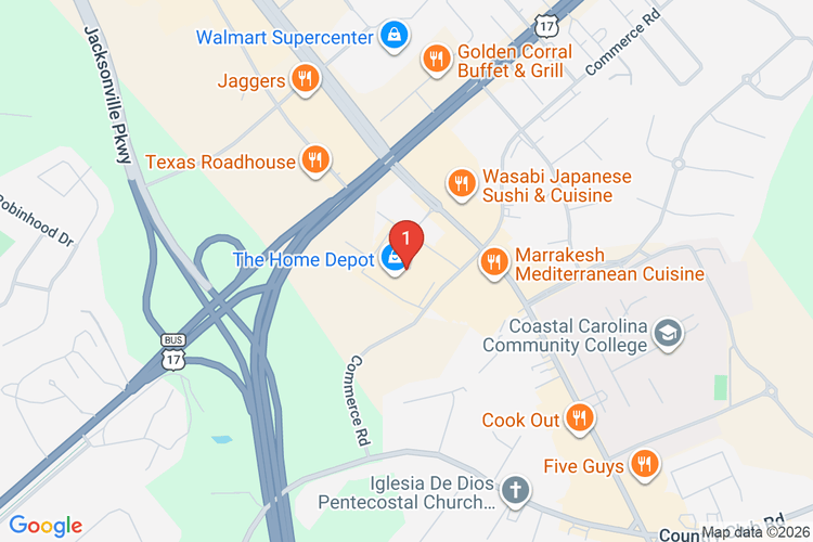 Map showing HOME DEPOT #3655 location