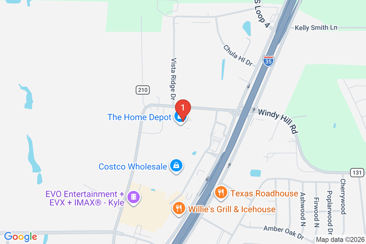 Map showing HOME DEPOT #8454 location
