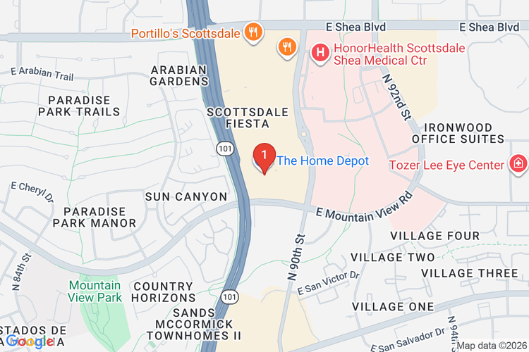 Map showing HOME DEPOT #0420 location