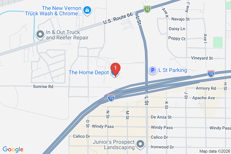 Map showing HOME DEPOT #6972 location