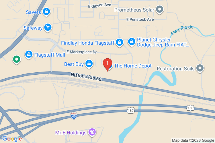Map showing HOME DEPOT #0421 location