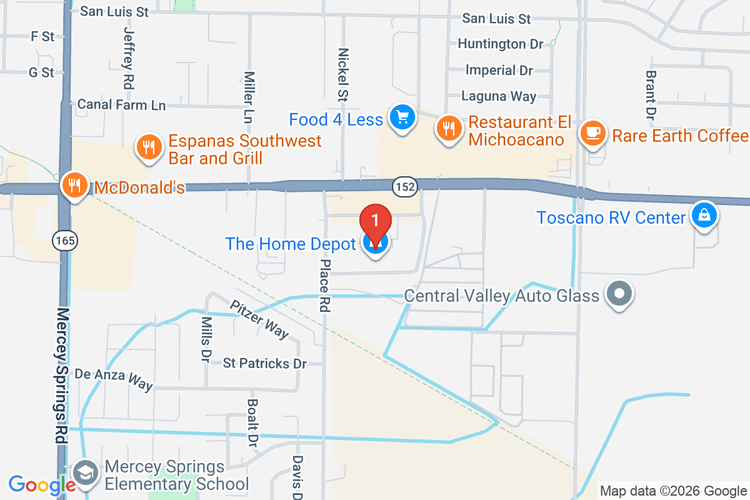 Map showing HOME DEPOT #8427 location