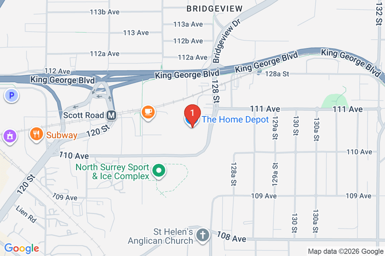 Map showing HOME DEPOT CAN #7046 location