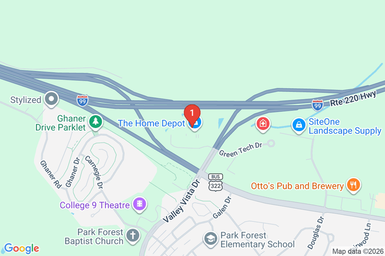 Map showing HOME DEPOT #6841 location