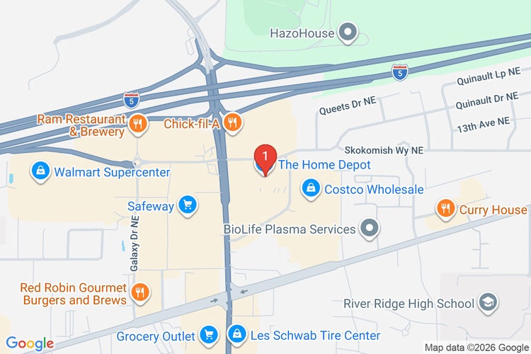 Map showing HOME DEPOT #4742 location