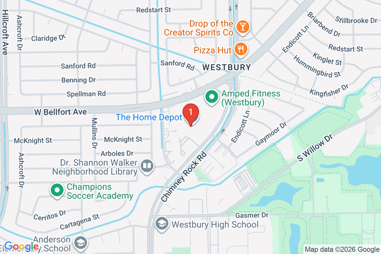Map showing HOME DEPOT #0578 location