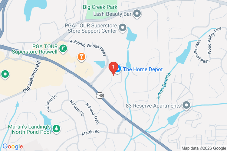 Map showing HOME DEPOT #1755 location